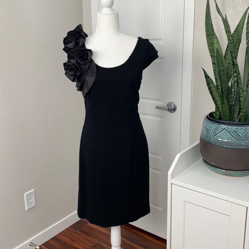 Jessica Simpson LBD w/ Satin flower embellishment